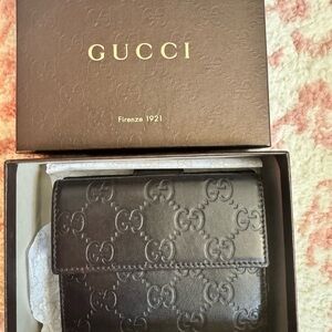 Gucci Black Embossed Leather Wallet